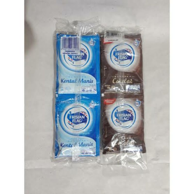 

Susu sachet bendera fisian flag 1 renteng isi 6