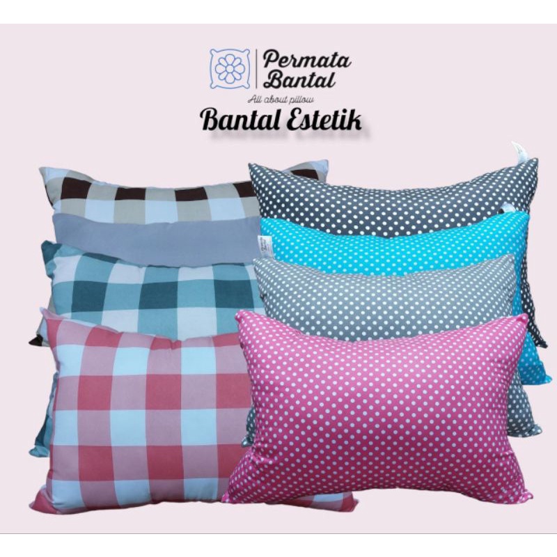 [PROMO] Bantal Estetik PERMATA BANTAL Padat isi 900Gram Full Silikon ukuran 50x70
