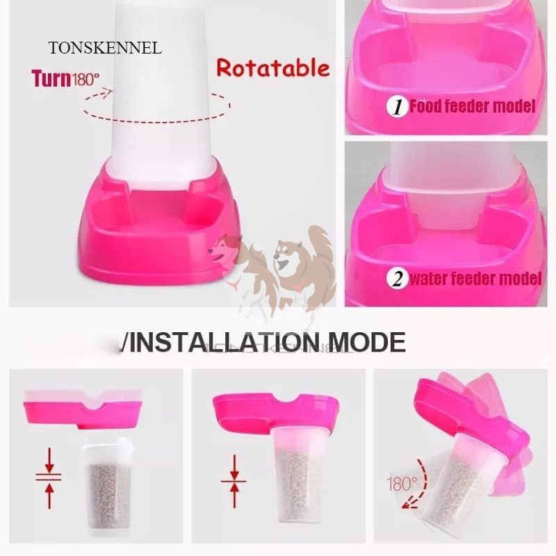 DISPENSER TEMPAT MAKAN &amp; MINUM KUCING ANJING CIG AUTO PET FEEDER TEMPAT MAKANAN MINUMAN OTOMATIS