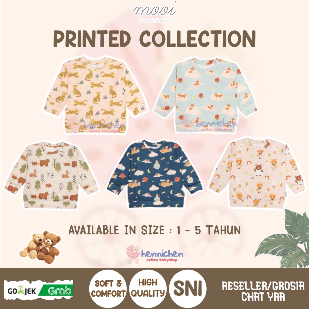 PROMO 7.7 PROMO BAJU LEBARAN MURAH Mooi Printed Sweater Anak jaket anak Cardigan anak 1-5 Tahun