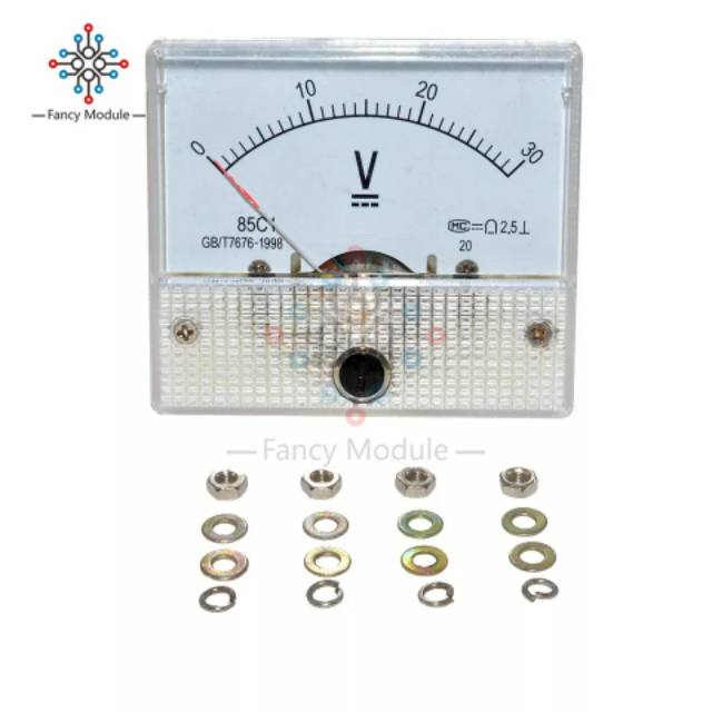 Panelmeter 0-50 V OG Volt Tegangan Panel Meter Voltmeter Gauge 85C1