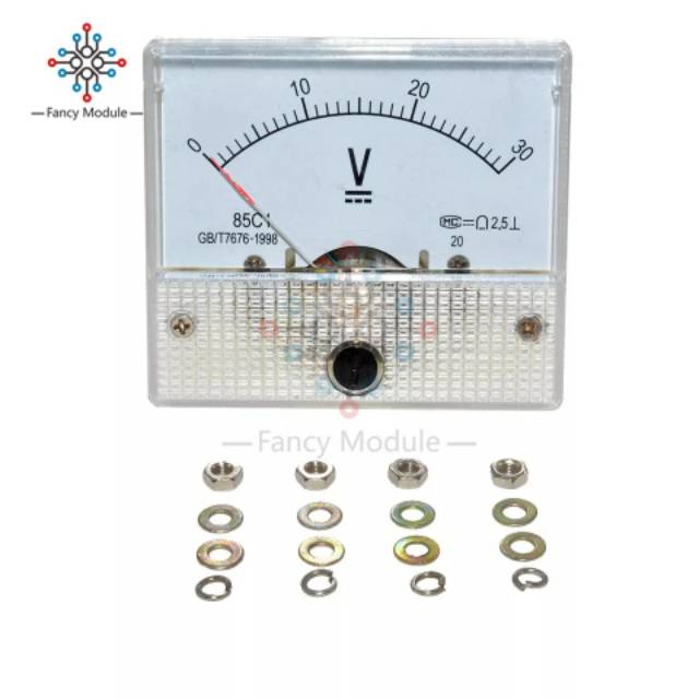 Panelmeter 0-50 V OG Volt Tegangan Panel Meter Voltmeter Gauge 85C1