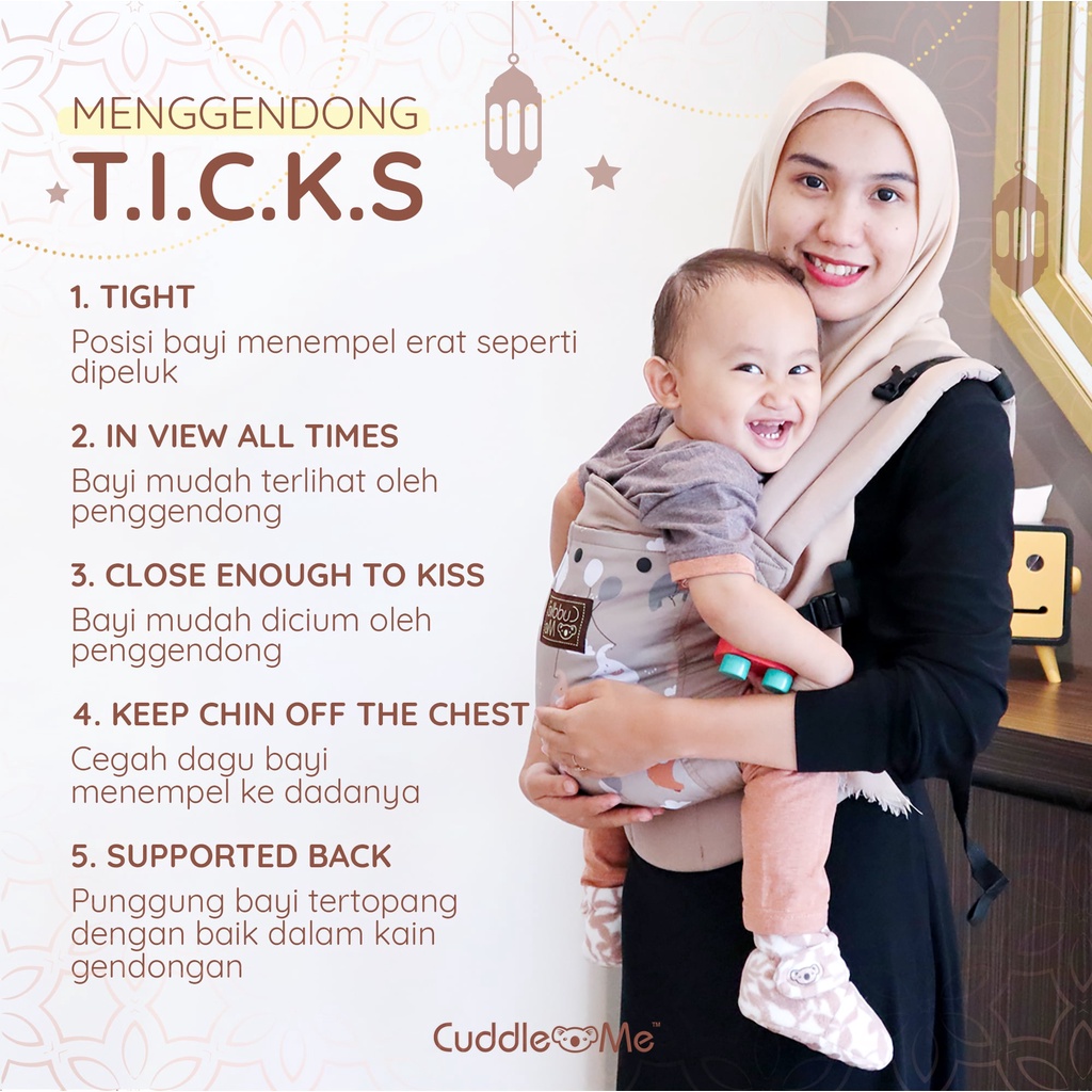 [FREE GIFT] Cuddle Me Lite Carrier / Gendongan Bayi SSC CuddleMe Ergonomis