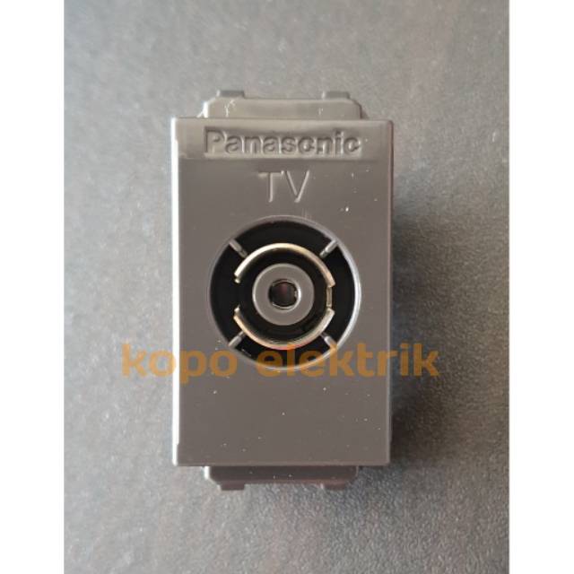 Panasonic Modul Soket TV Antena Grey Style Black Minimalis