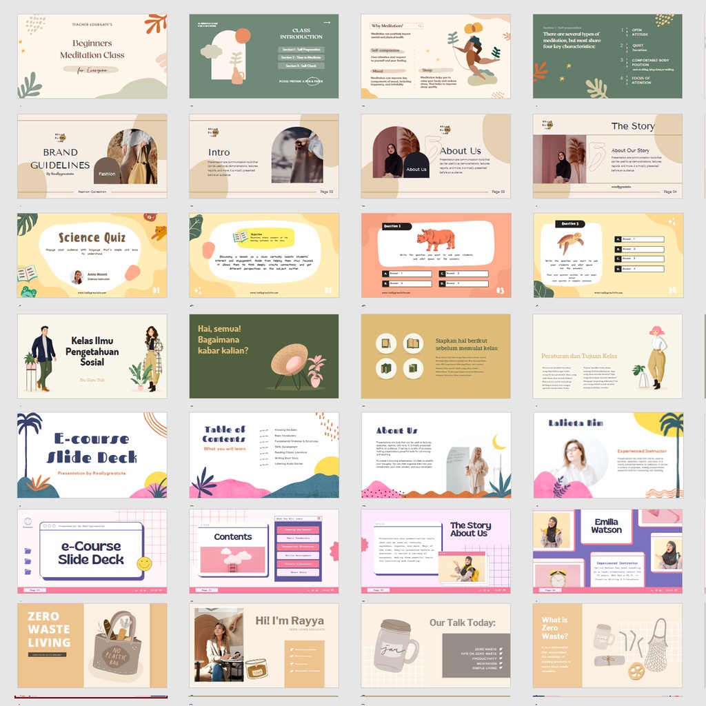 200+ Template PPT Aesthetic Presentasi Premium