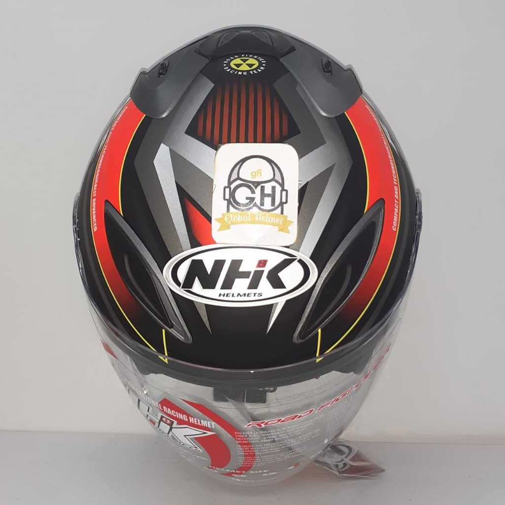 HELM NHK R6 MOTIF RALLY BLACK ORANGE DOFF