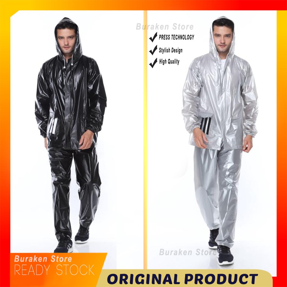 JAS HUJAN BROMO LJM RAIN COAT | BROMO 3G BLACK/SILVER