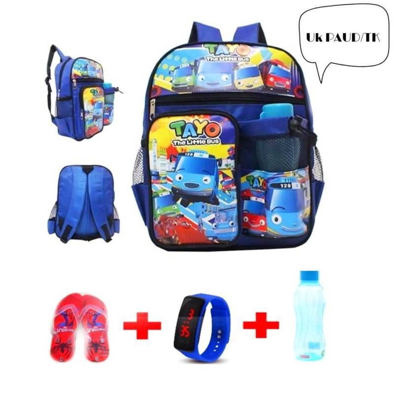 TAS RANSEL ANAK TK/PAUD FREE SENDAL JAM DAN BOTOL MINUM