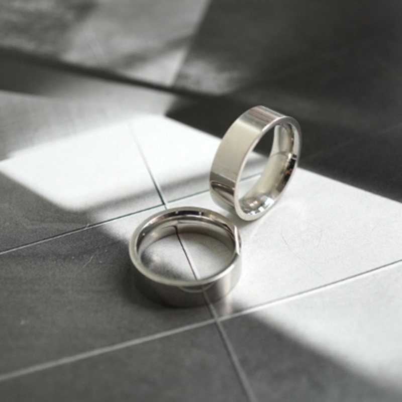 Titanium Steel Smooth Ring Accessories Simple Temperament Trendy Fashion