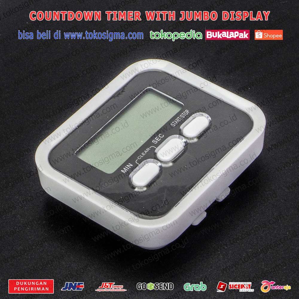 COUNT DOWN TIMER DIGITAL LCD ALARM TIMER MASAK - STOP WATCH SPORT 115