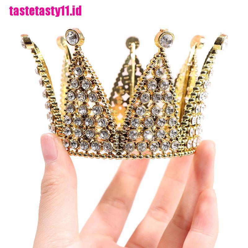 Mahkota Tiara Hiasan Kristal Mutiara Untuk Pesta Ulang Tahun Anak