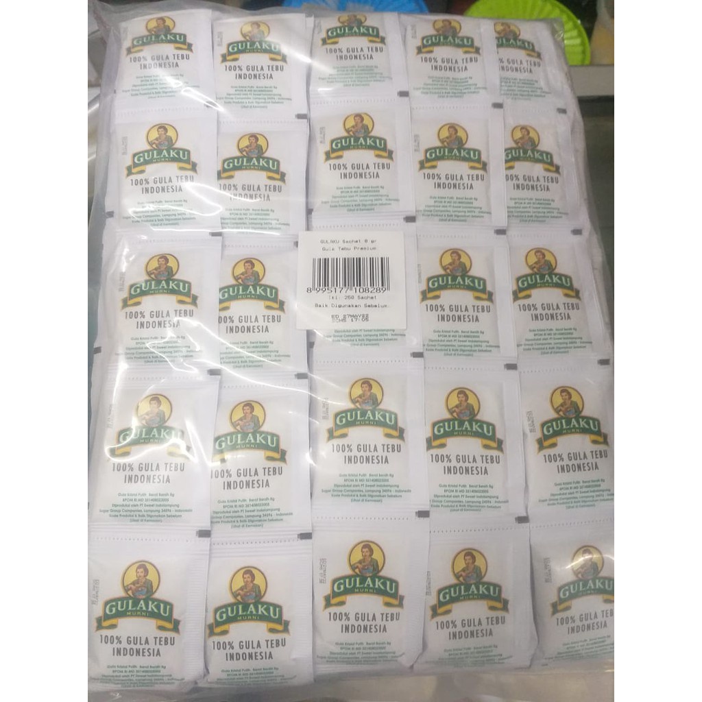 

GULAKU sachet 250 x 80gr gula stick kafe hotel cafe sugar