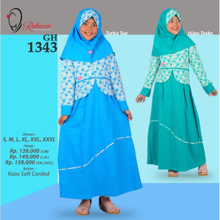 BAJU MUSLIM ANAK PEREMPUAN / GH - 1343 / FASHION MUSLIM