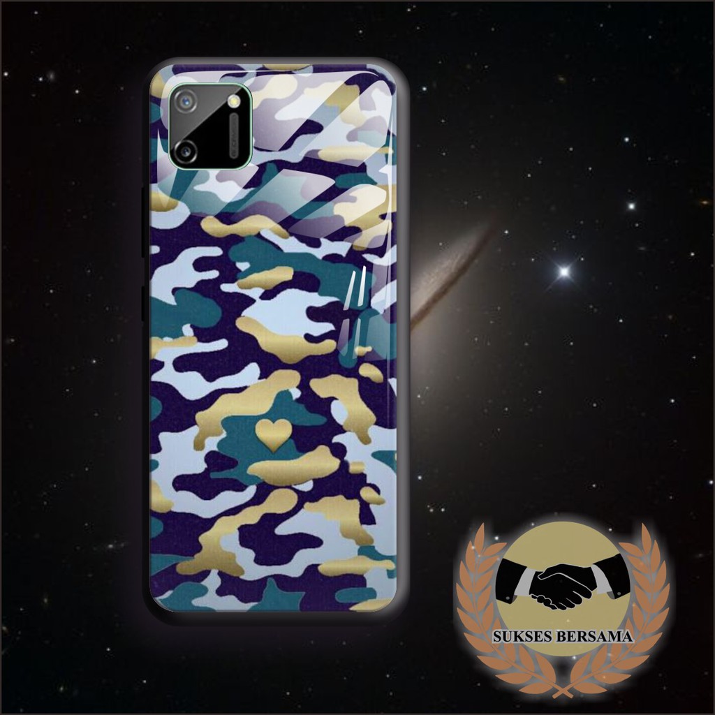 BSB09 Case Gambar army back case glass vivo y91 y93 y95 y91c y71 y81 y12 y15 y17 y53 v5 y11 etc