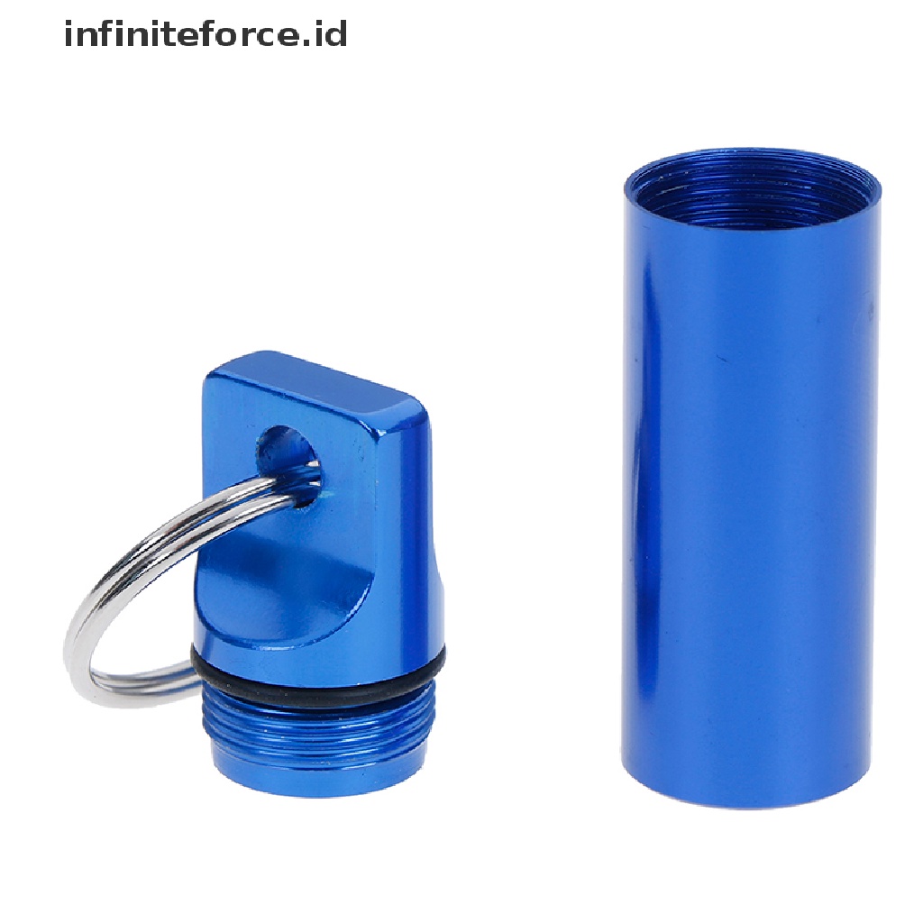 (Infiniteforce.Id) Kotak Obat Pil / Kapsul Bahan Aluminum Anti Air