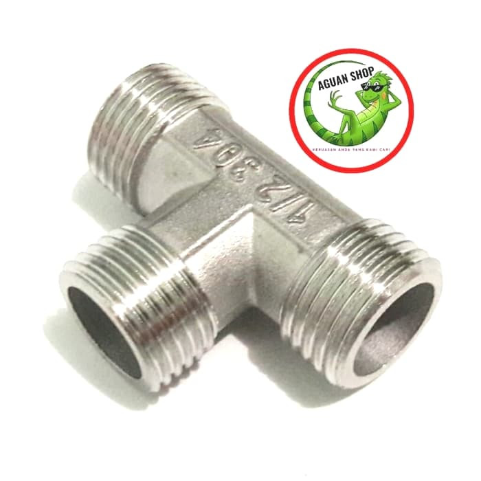 Jual T drat luar / Tee drat luar 1/2 inch SUS 304 Limited