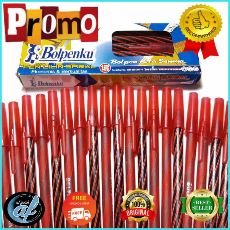 

[12 PCS] PULPEN / BOLPOINT ULIR BOLPENKU MERAH LIMITED