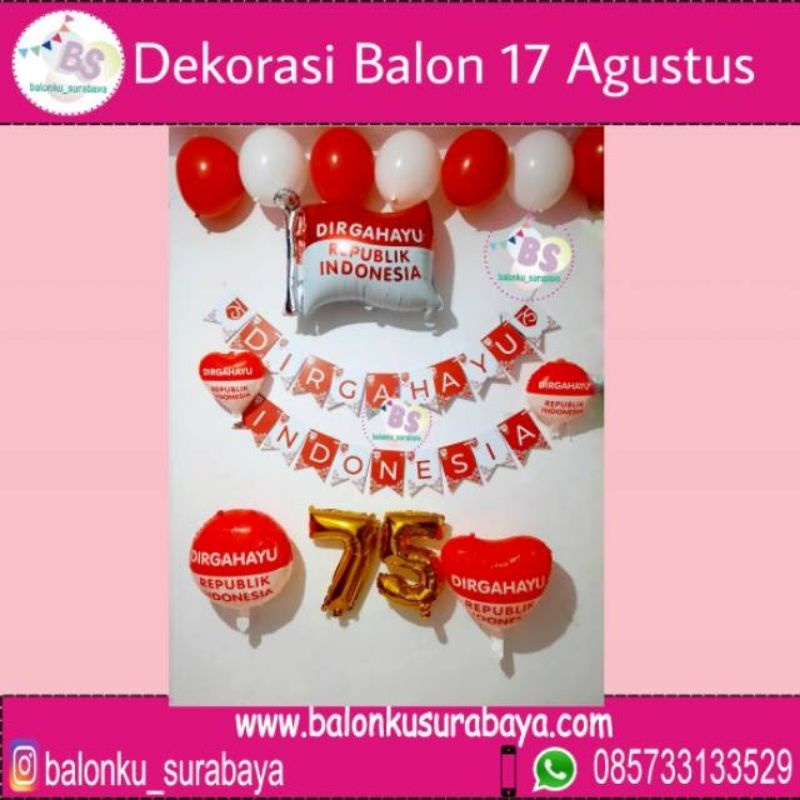 dekorasi balon agustusan balon 17 agustus