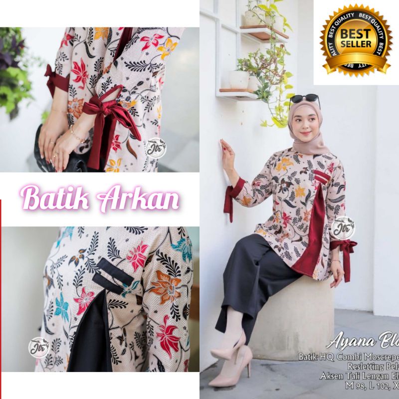 Atasan Batik Wanita modern PREMIUM /Baju Batik Wanita Modern /baju batik wanita kantor/batik kantor 