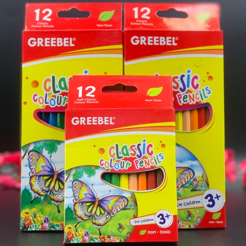 

Pensil 12 warna GREEBEL kualitas premium