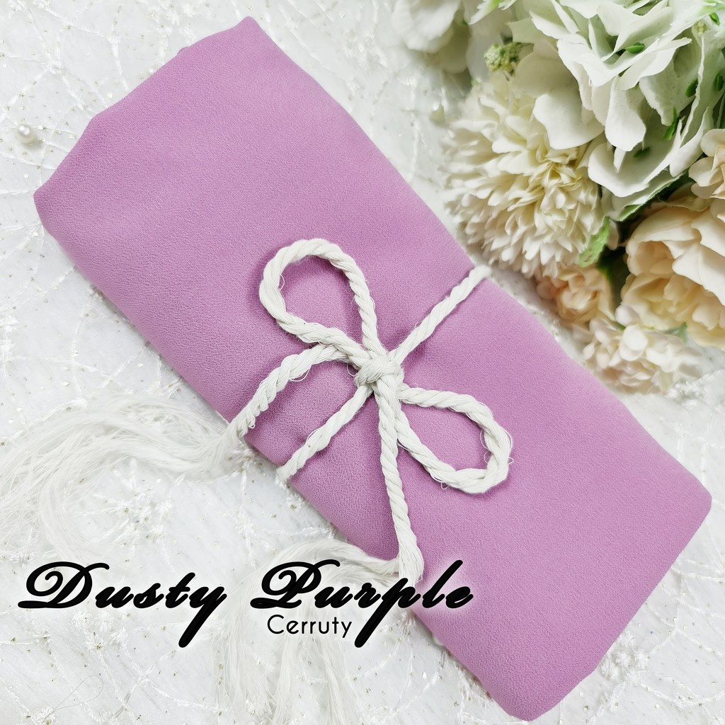 Part 1 Pasmina Polos Ceruty Baby Doll Pilih Warna [ Pilih Warna ]-Dusty parple