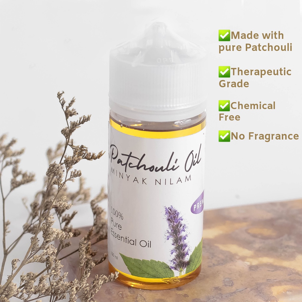 Pure 100% Patchouli Essential Oil / Minyak Nilam Murni / Minyak Nilam Asli