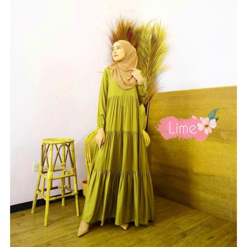 GAMIS SUSUN DRES WANITA FASHION HIJAB MUSLIM CANDA SUSUN BUSUI