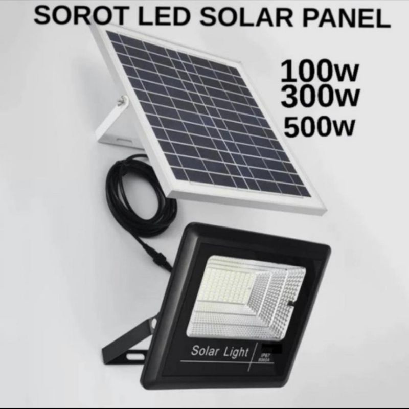 lampu sorot solar cell 100 watt 100w outdoor lampu tembak solar panel 100 watt