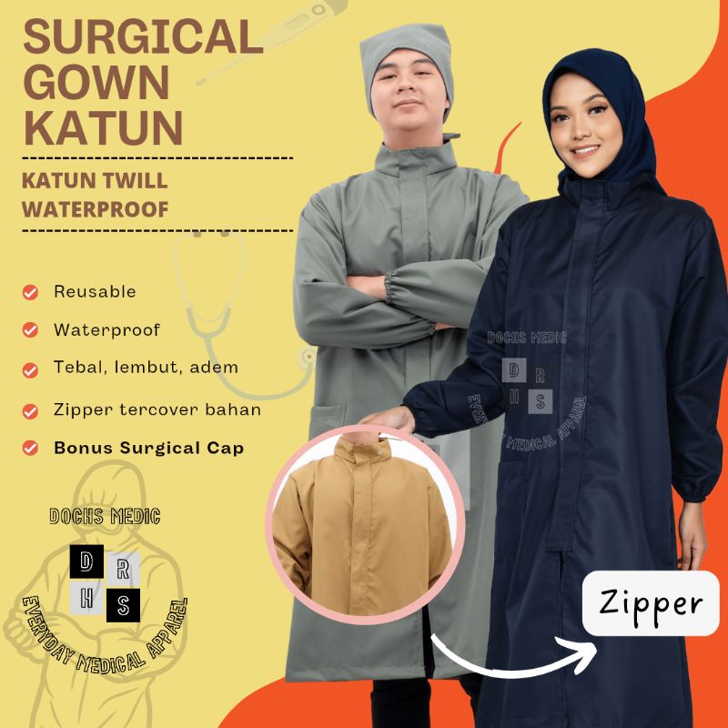 APD Gown / Surgical Gown KATUN WATERPROOF / Gaun APD KATUN WATERPROOF DOCHS MEDIC