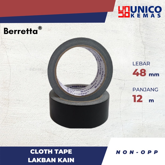 

Lucu 1 Pcs - Berretta Lakban Kain Hitam 48 Mm X 12 M - Cloth Tape 2 Inch Terbatas