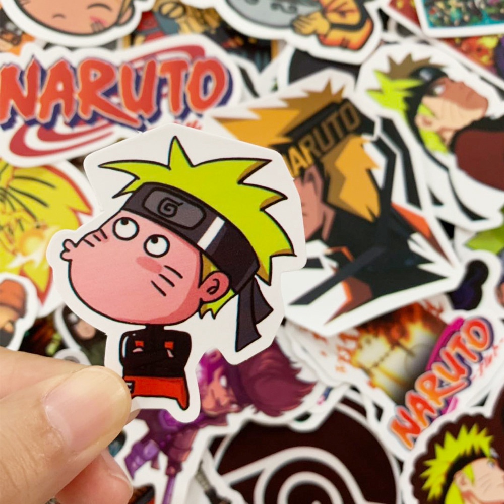 50pcs/set Naruto Sasuke Design Waterproof Stickers For Laptop/Skateboard Decoration