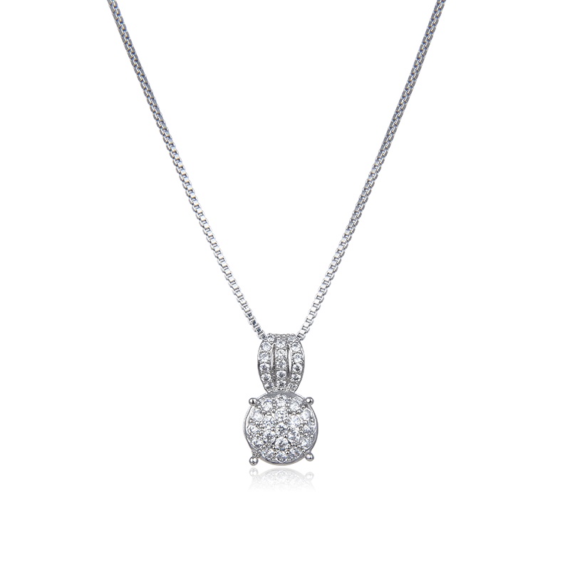 Hyl Jewelry Kalung Titaniun Wanita Permata Perhiasan aksesoris perak Lapis Alloy Emas Muda Love Karat Silver Asli Panjang Muda Dan Anti Luntur-8