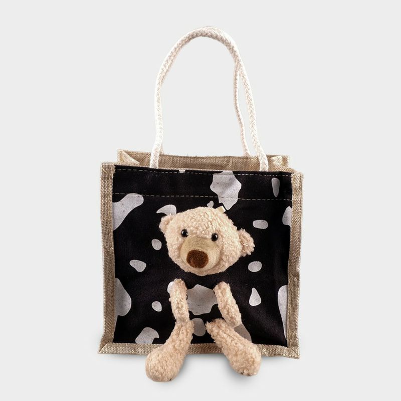 fluffy bear tote bag