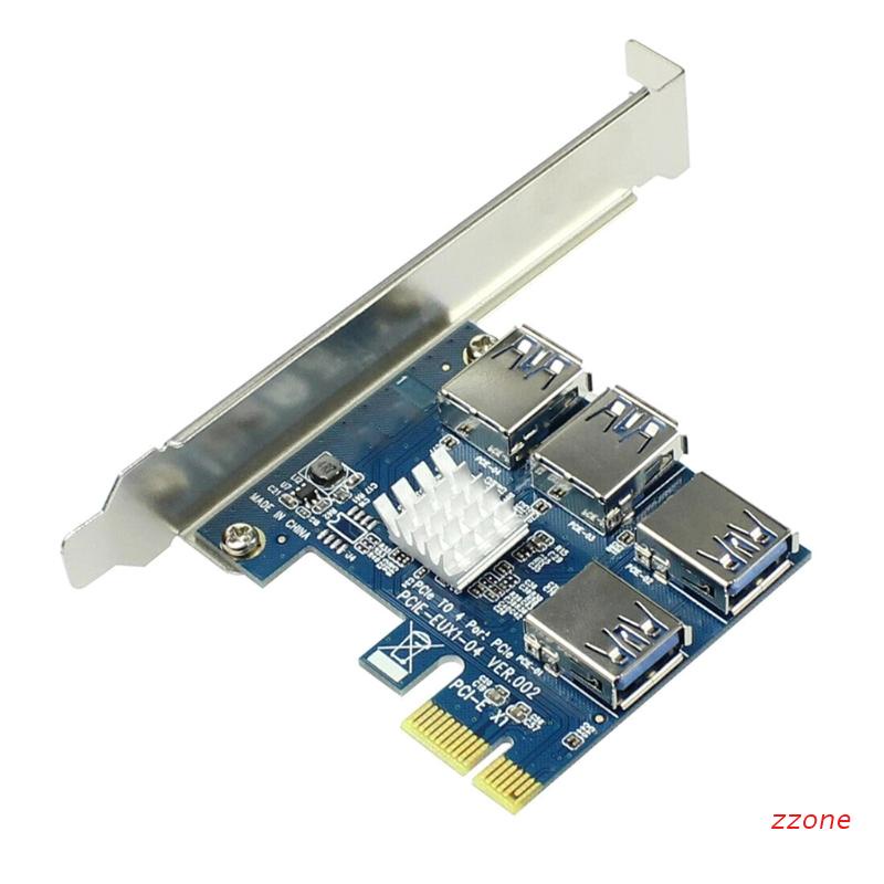 zzz PCI-E Extender Riser 1 to 4 PCI-E USB 3.0 Data Cable 16X Slots Mini ITX External Card PCI-E Adapter For Desktop Computer