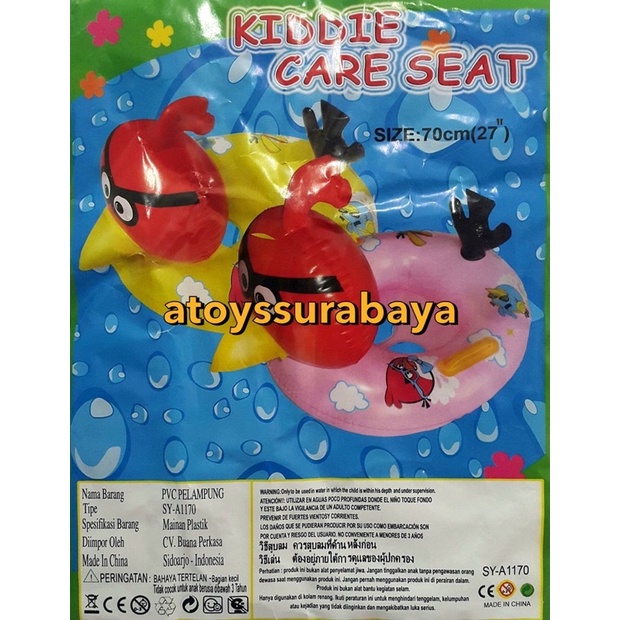 FLOAT BAN RENANG PELAMPUNG BABY BOAT ANGRY BIRD IMPOR HANDLE PEGANGAN (CELANA)