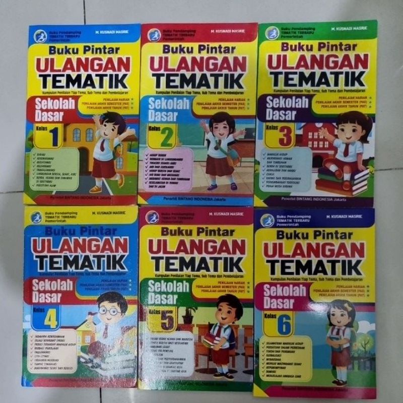 Jual Buku Pintar Ulangan Tematik Untuk Sd Kelas 1 2 3 4 5 6 Shopee Indonesia