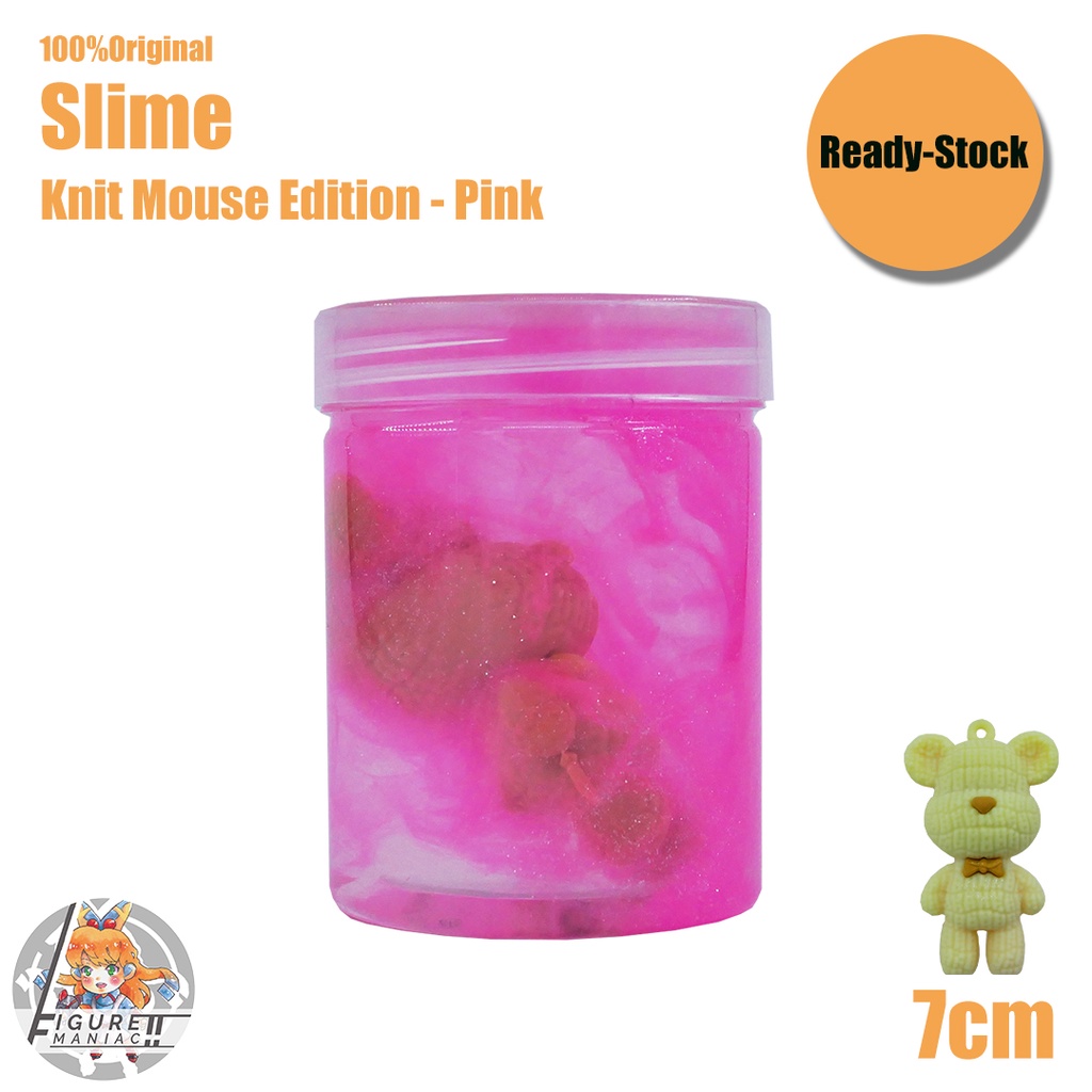 Mainan Anak - Slime Mini Knit Mouse Tabung Edition 7 cm Import Premium