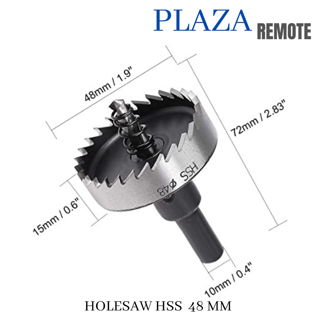 MATA BOR BESI HOLE SAW HSS TITANIUM DRILL BIT BESI METAL CARBIDE 48 MM