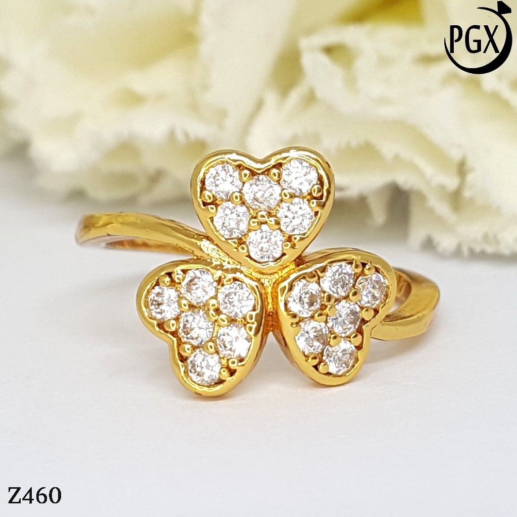 PGX Cincin Xuping Wanita Lapis Emas Aksesoris Perhiasan Fashion Premium - Z460