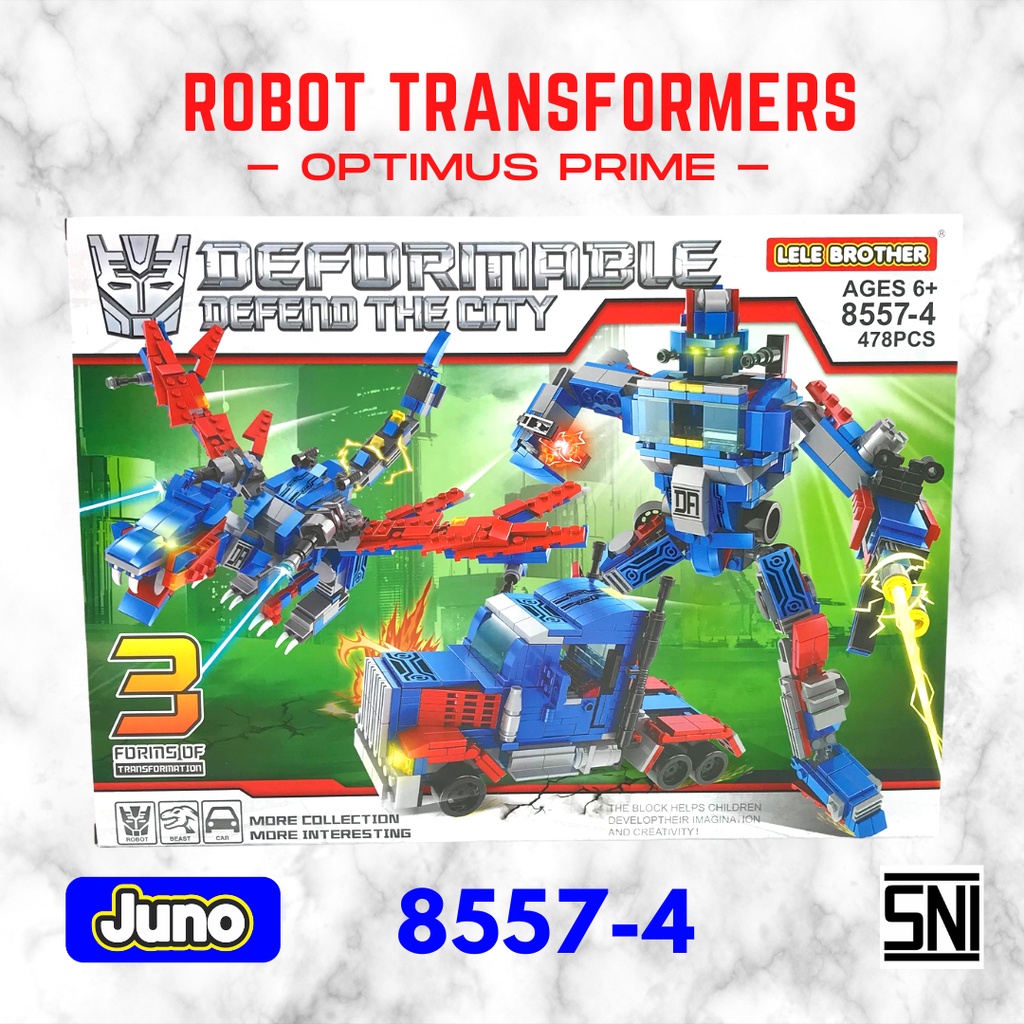 Mainan Balok / Bricks Transformer Optimus Prime | Juno 8557-4