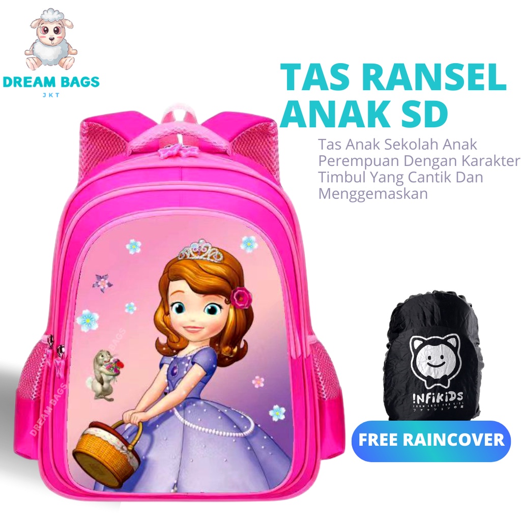 Tas Anak Perempuan Import Size SD DB 6123 Ransel Anak Perempuan