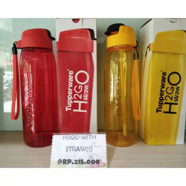 Botol H2Go with straw by. Tupperware