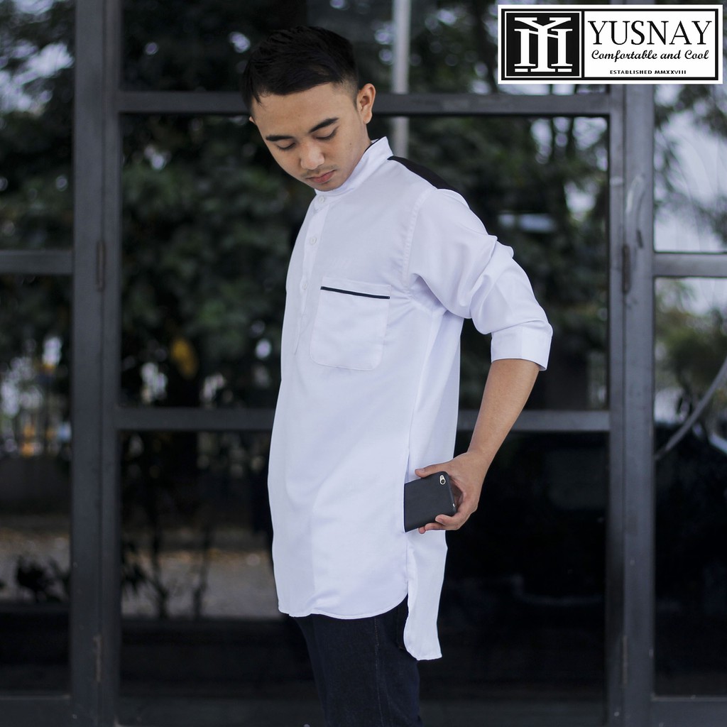 GAMIS PAKISTAN/ TANGAN 1/4/ GAMIS PUTIH/ REMAJA/ TRENDY/ ORIGINAL YUSNAY/ ATASAN MUSLIM PRIA/ MURAH