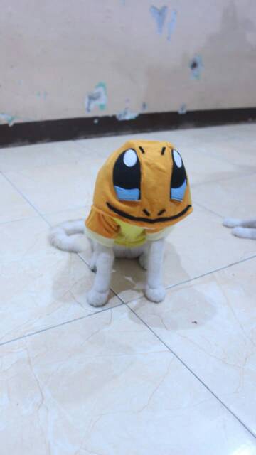 Kostum pokemon charmander untuk kucing dan anjing / baju kucing tangerang murah size S M L XL