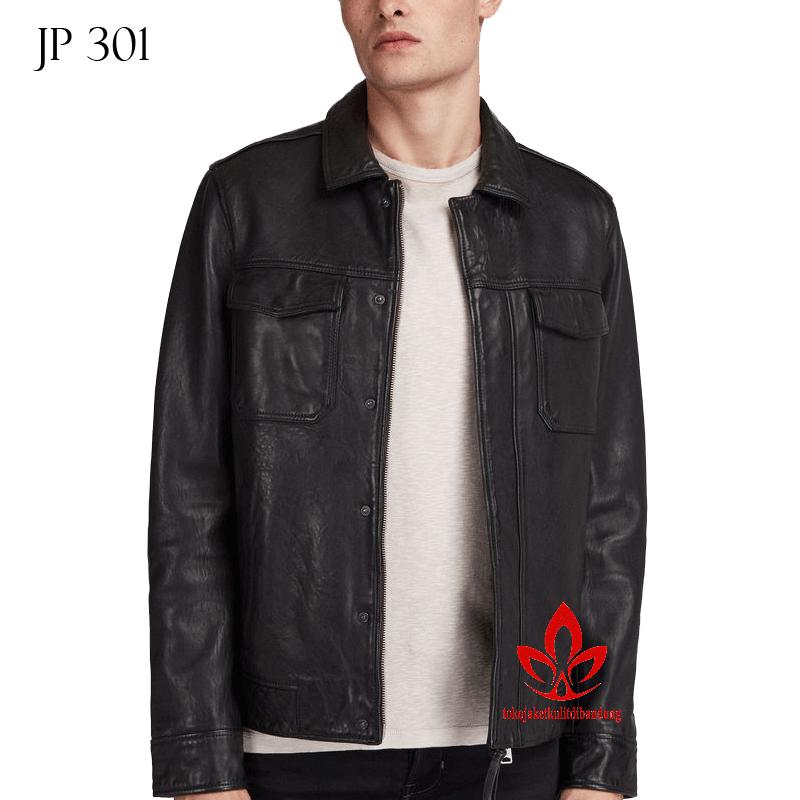 (COD) Jual Jaket Kulit Super Imitasi Premium Pria - JP 301