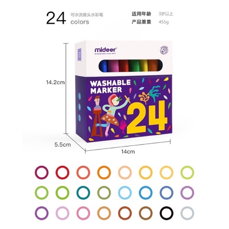 mideer washable crayon - warna - hadiah anak