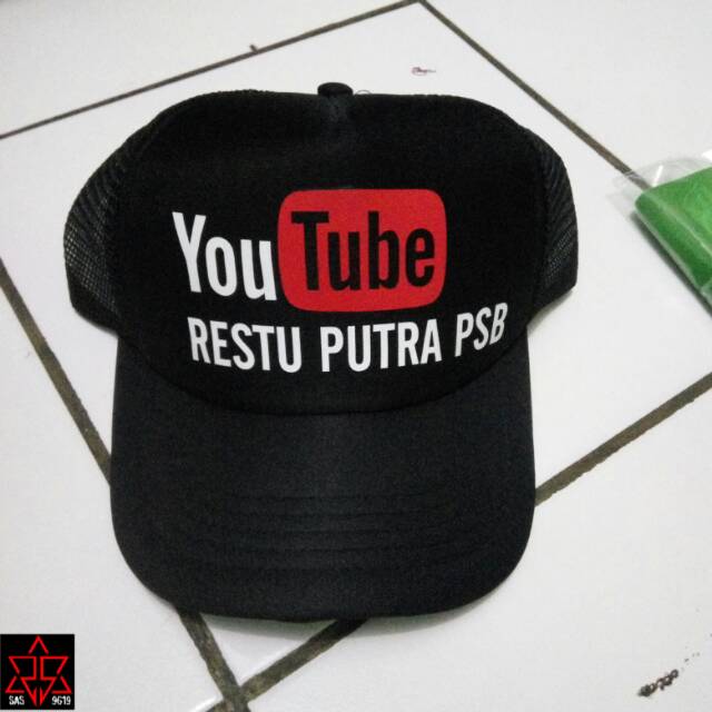 Topi YouTube bisa pke chanel sendiri / TOPI COSTUM / TOPI PRIA WANITA TERLARIS