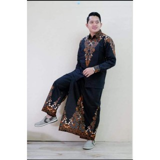 Batik Setelan Celana Sarung Pria Dan Sarung Setelan Batik Pria Kemeja Panjang Dan Pendek Batik Pria Bahan Katun Lapis Furing