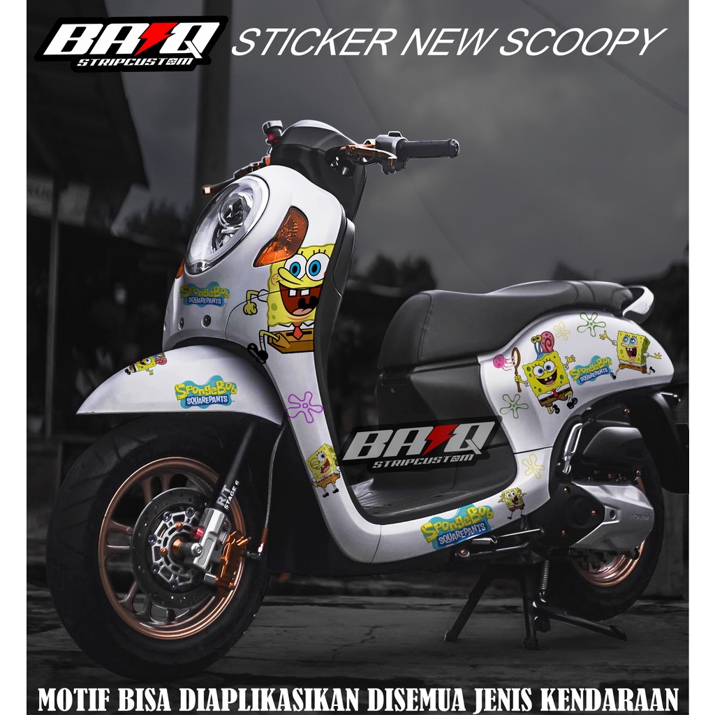 Decal scoopy Decal Scoopy full body Full Blok Decal Scopy Dekal NEW SPONGEBOB