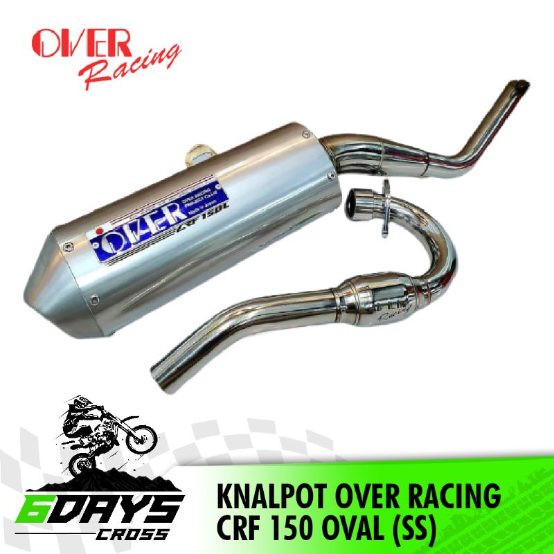 KNALPOT CRF 150 OVER RACING OVAL STAINLESS
